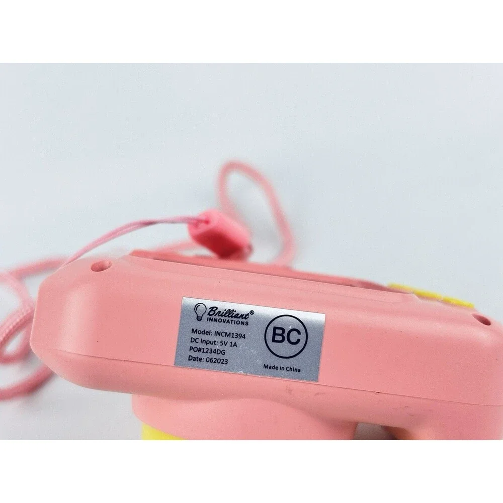 Digital Camera Brilliant Innovations - Pink- 8gb‎ Micro SD Card - Kid Child -